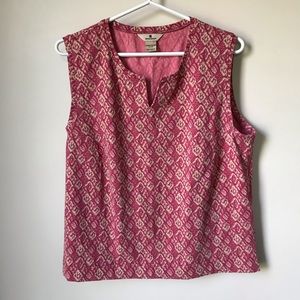Woolrich printed cotton blend top size XL